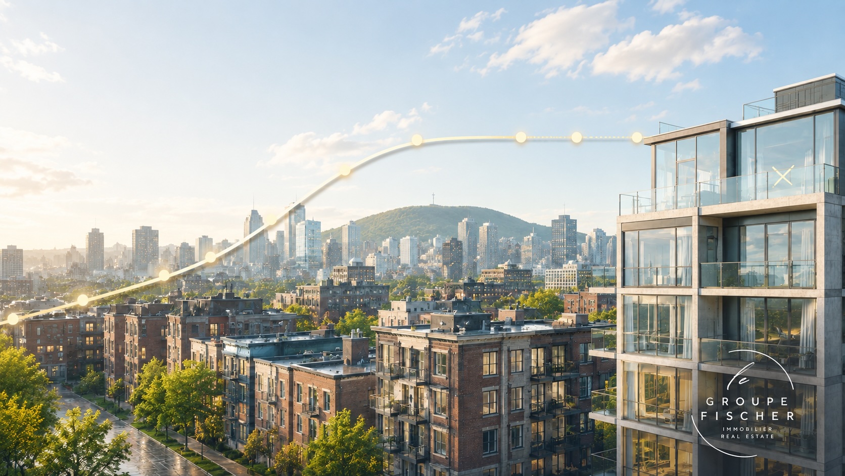Greater Montréal rental market outlook showing rent growth stabilizing above the Montréal skyline